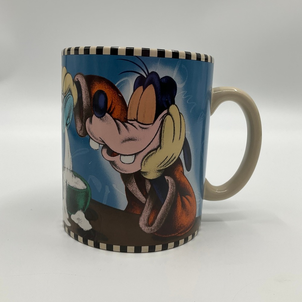 Disney Goofy Coffee Mug Large Blue First Cup Graphic Kidcore 90s Aesthetic 24oz